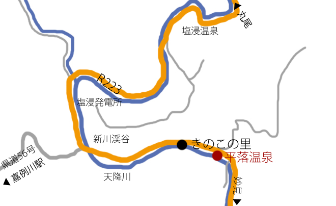 露天風呂のフロア図