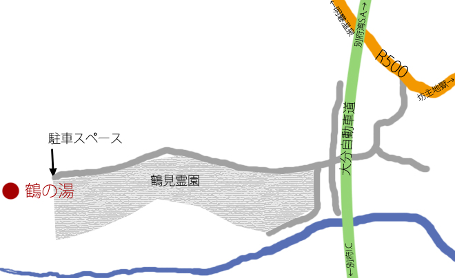 鶴の湯のフロア図