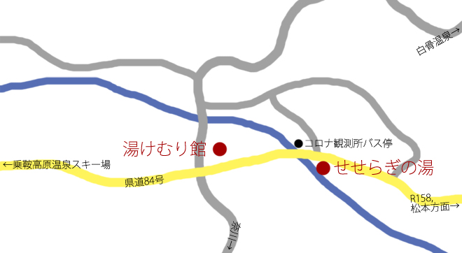 せせらぎの湯のフロア図