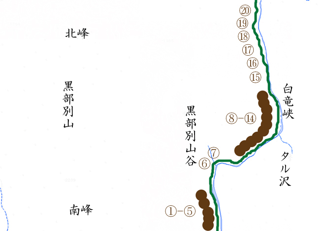 白竜峡の地図